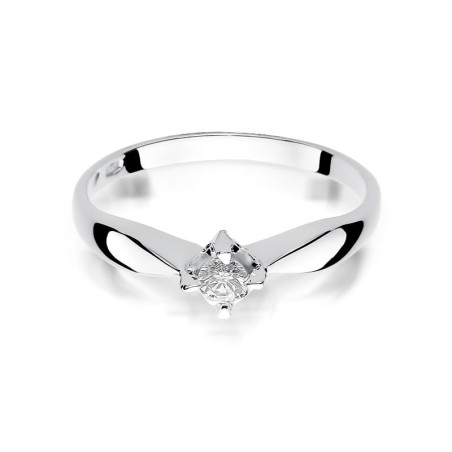 Pierścionek W171 Diament 0,12ct białe złoto