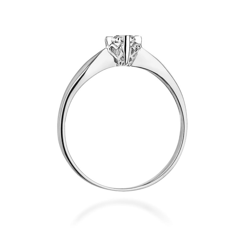 Pierścionek W171 Diament 0,12ct białe złoto