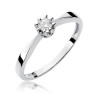 Pierścionek W173 Diament 0,15ct białe złoto