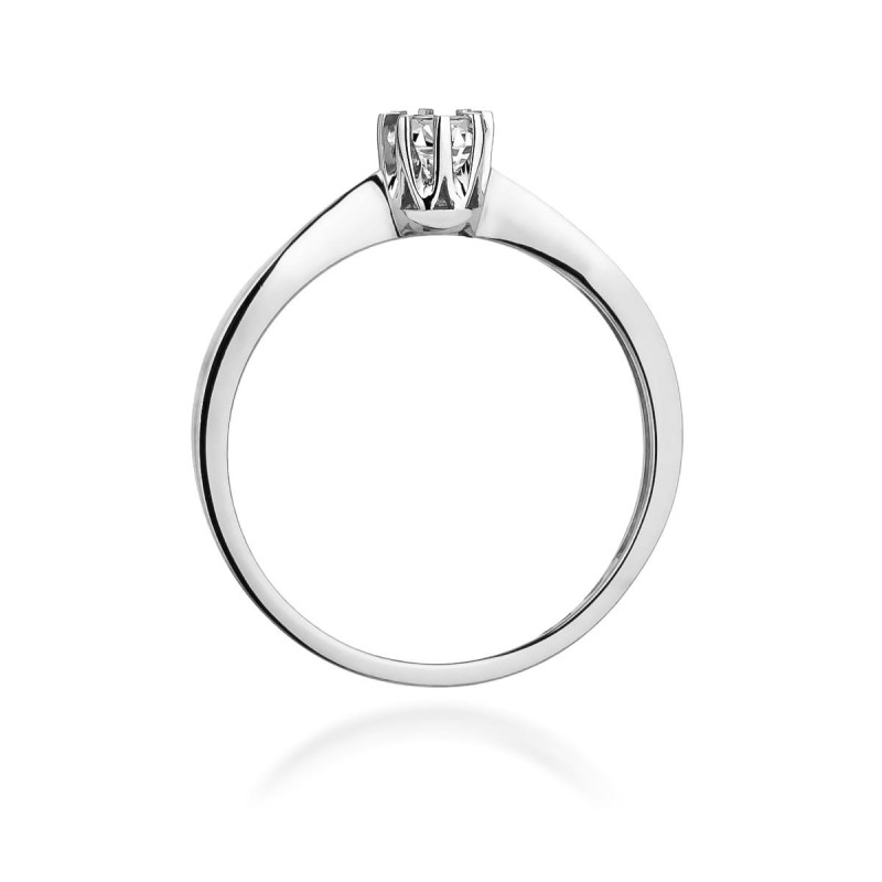 Pierścionek W173 Diament 0,15ct białe złoto