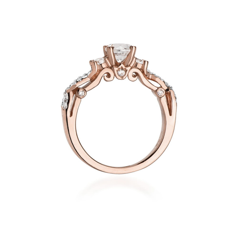 Pierścionek W023 Diament 0,70ct różowe złoto
