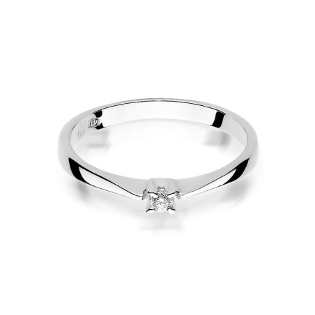 Pierścionek W175 Diament 0,03ct białe złoto