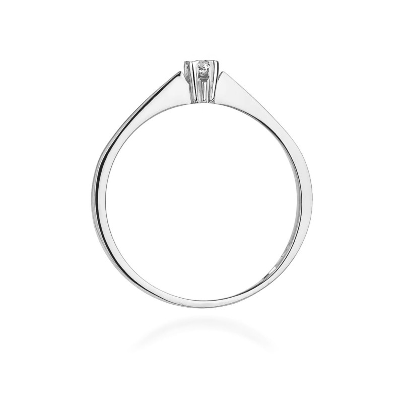 Pierścionek W175 Diament 0,03ct białe złoto