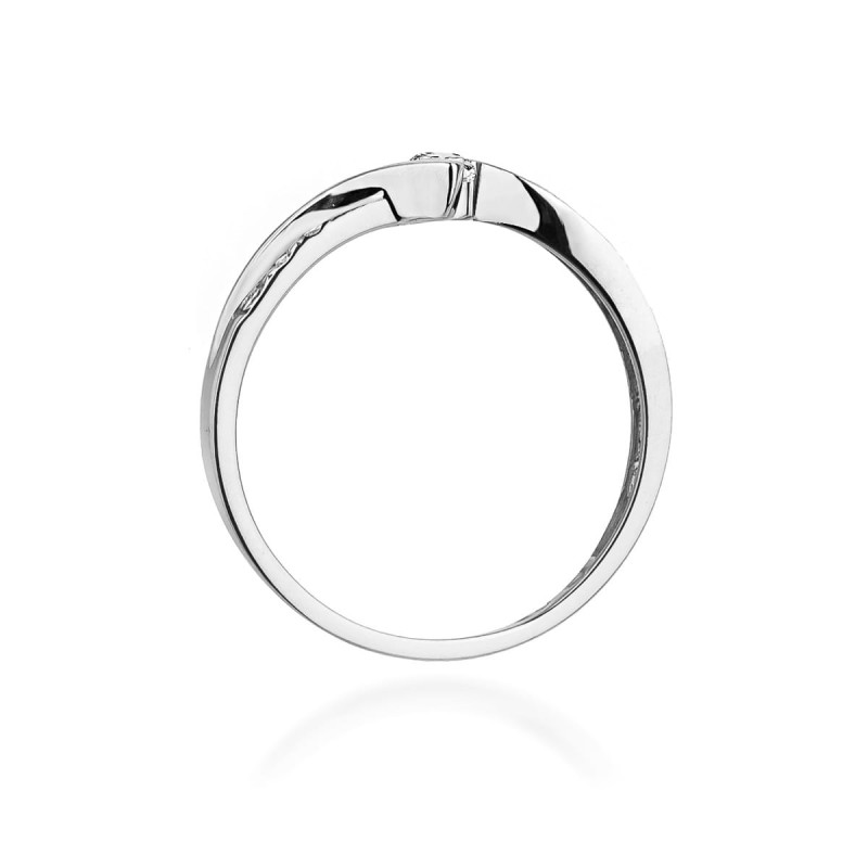 Pierścionek W177 Diament 0,13ct białe złoto