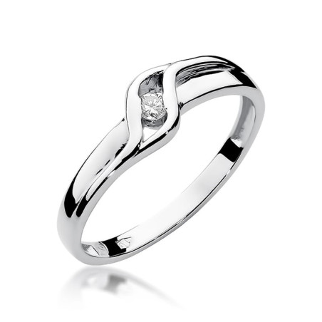 Pierścionek W178 Diament 0,04ct białe złoto