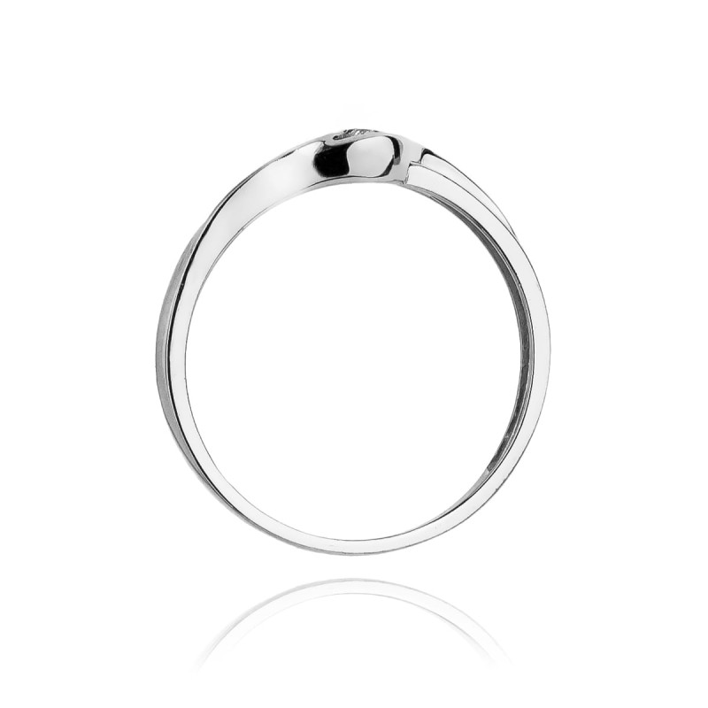 Pierścionek W178 Diament 0,04ct białe złoto