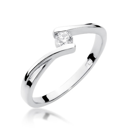 Pierścionek W180 Diament 0,10ct białe złoto