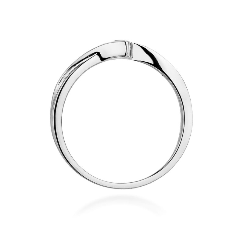 Pierścionek W180 Diament 0,10ct białe złoto