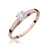 Pierścionek W034 Diament 0,04ct różowe złoto