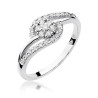Pierścionek W184 Diament 0,10ct białe złoto