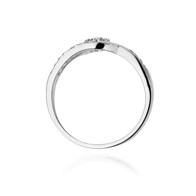 Pierścionek W184 Diament 0,10ct białe złoto