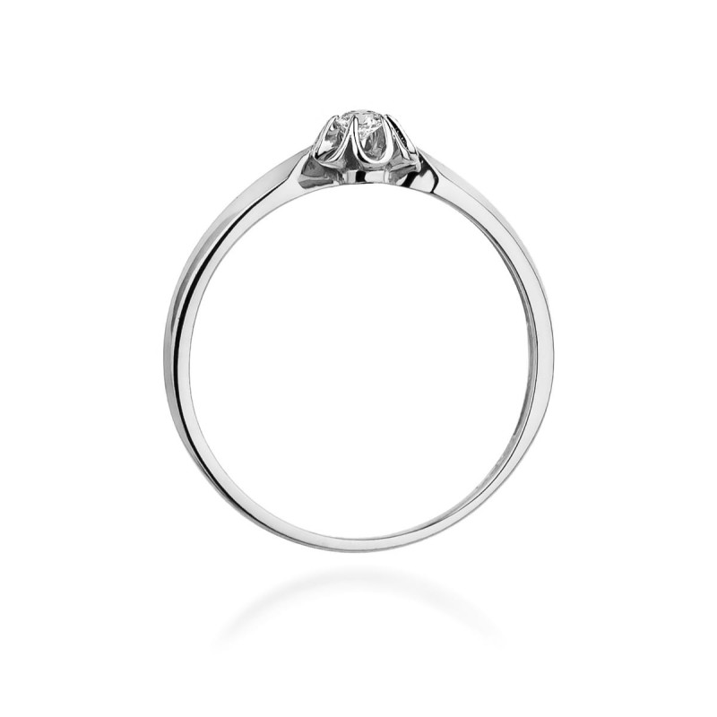 Pierścionek W187 Diament 0,04ct białe złoto