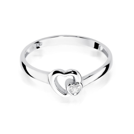 Pierścionek W188 Diament 0,02ct białe złoto