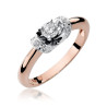Pierścionek W043 Diament 0,24ct różowe złoto