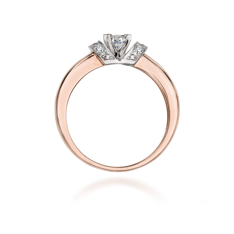 Pierścionek W043 Diament 0,24ct różowe złoto