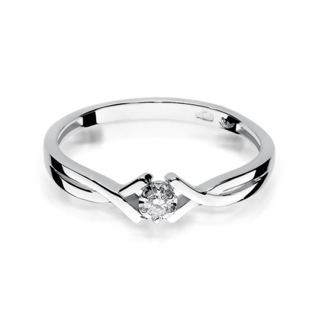 Pierścionek W190 Diament 0,04ct białe złoto