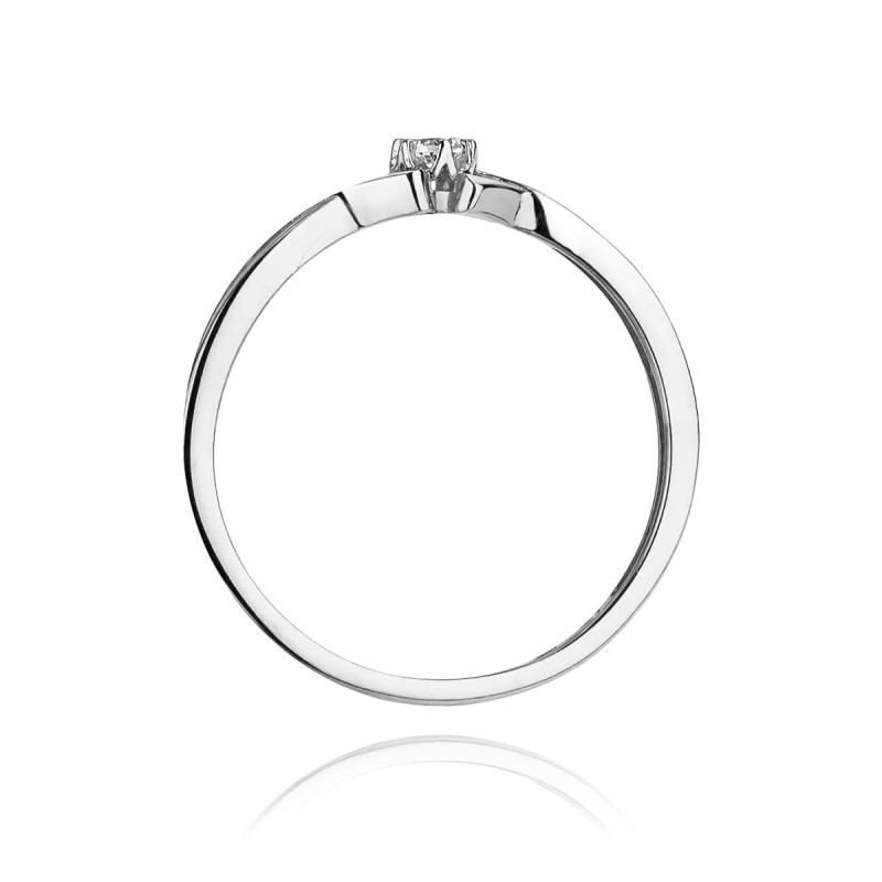 Pierścionek W190 Diament 0,04ct białe złoto