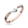 Pierścionek W051 Diament 0,04ct różowe złoto