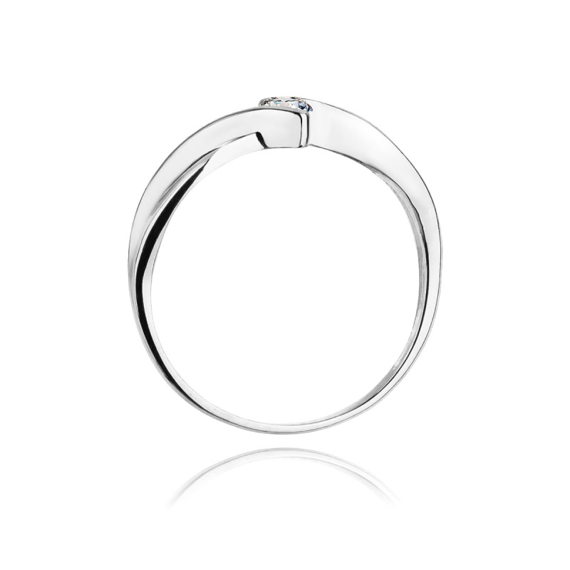 Pierścionek W191B Diament 0,10ct białe złoto