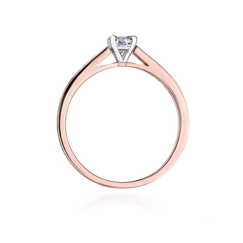 Pierścionek W052 Diament 0,30ct różowe złoto