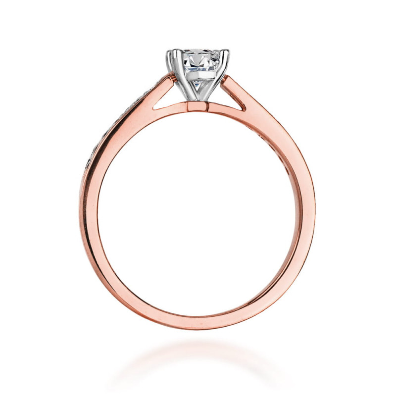 Pierścionek W052 Diament 0,50ct różowe złoto