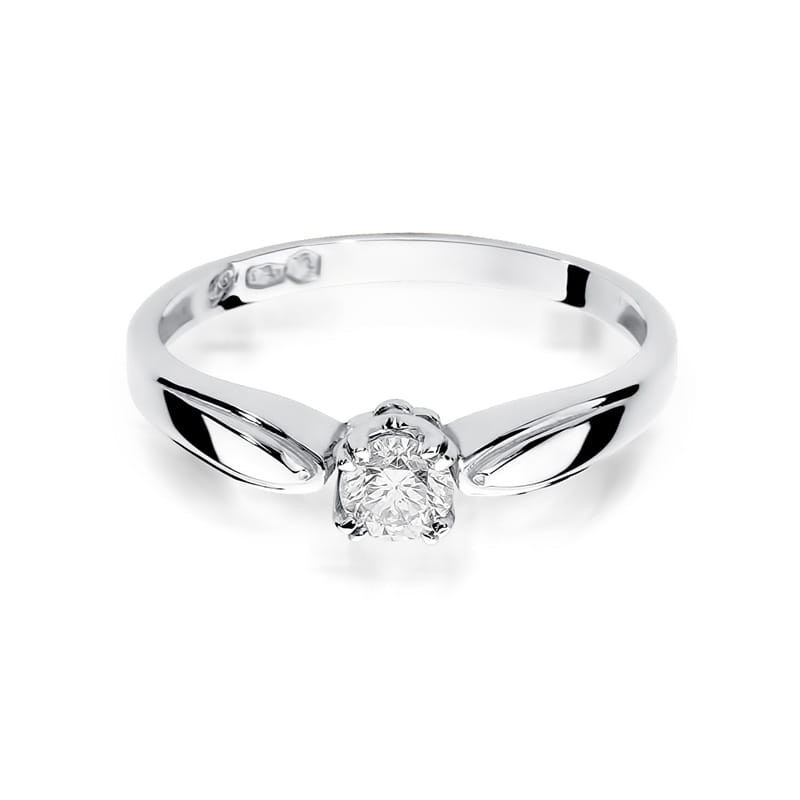 Pierścionek W197 Diament 0,24ct białe złoto