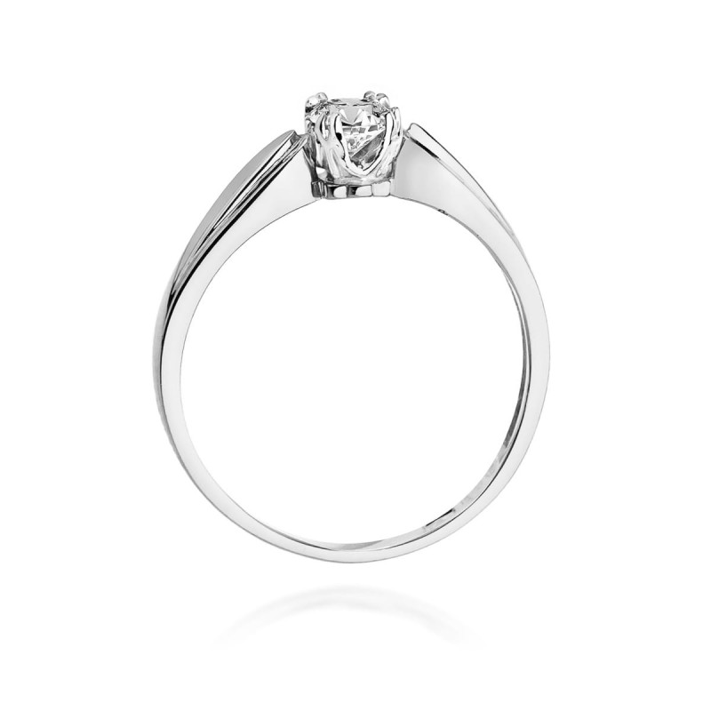 Pierścionek W197 Diament 0,24ct białe złoto