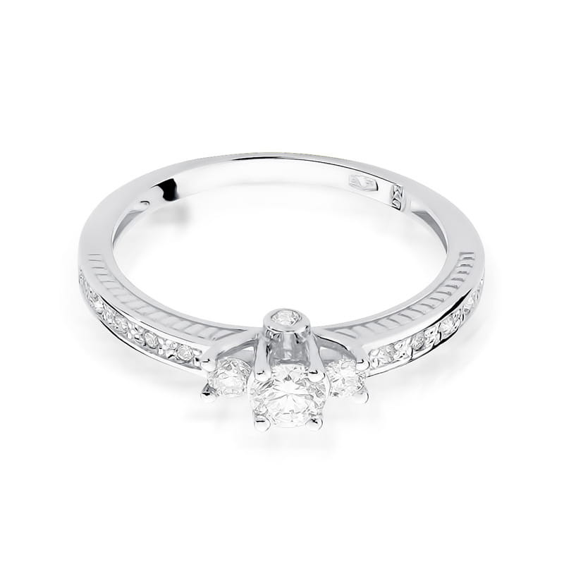 Pierścionek W199 Diament 0,20ct białe złoto