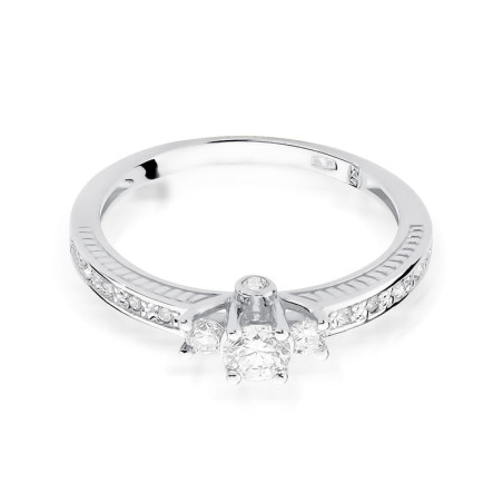 Pierścionek W199 Diament 0,20ct białe złoto