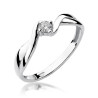 Pierścionek W208 Diament 0,10ct białe złoto
