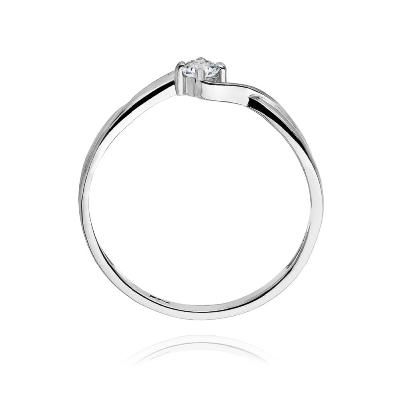 Pierścionek W208 Diament 0,10ct białe złoto