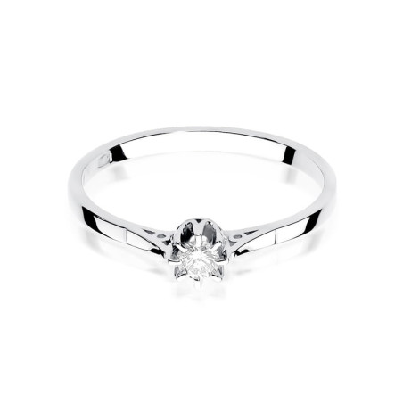 Pierścionek W209 Diament 0,08ct białe złoto