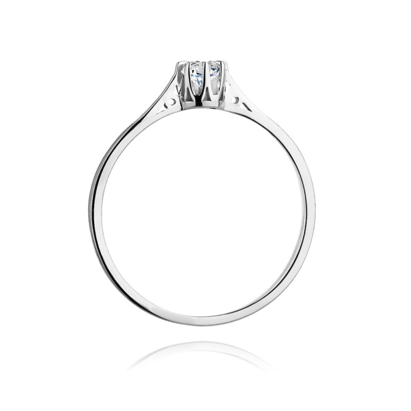 Pierścionek W209 Diament 0,10ct białe złoto