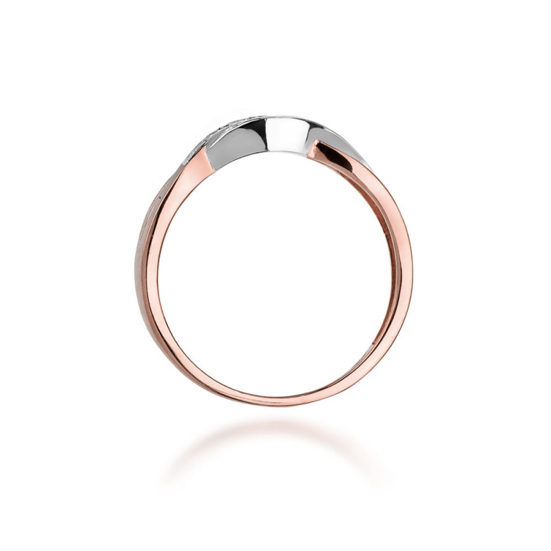 Pierścionek W083 Diament 0,05ct różowe złoto