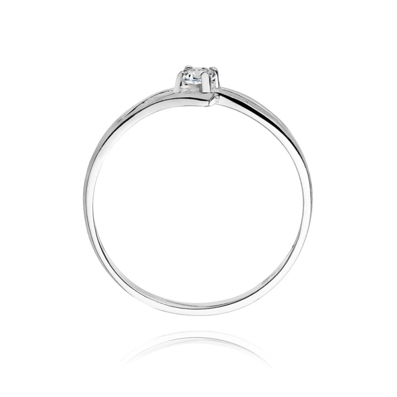 Pierścionek W210 Diament 0,08ct białe złoto