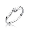 Pierścionek W211 Diament 0,10ct białe złoto