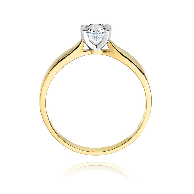 Pierścionek W223B Diament 0,25ct żółte złoto
