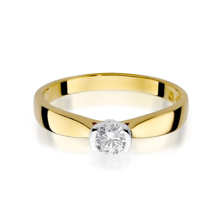 Pierścionek W223B Diament 0,30ct żółte złoto