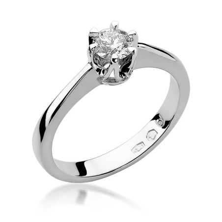 Pierścionek W220B Diament 0,25ct białe złoto