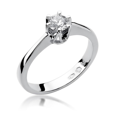 Pierścionek W220B Diament 0,30ct białe złoto