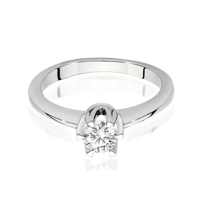 Pierścionek W220B Diament 0,40ct białe złoto