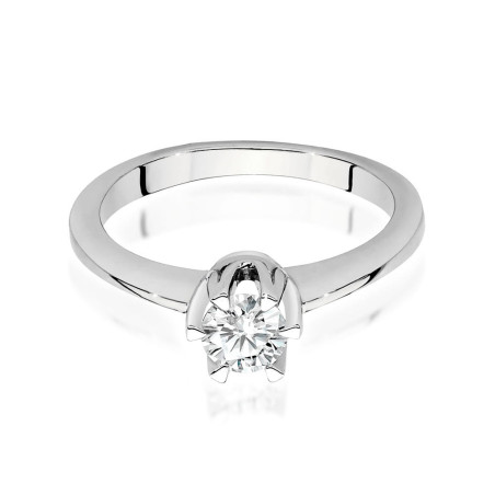 Pierścionek W220B Diament 0,40ct białe złoto