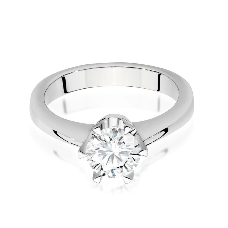 Pierścionek W220B Diament 0,70ct białe złoto