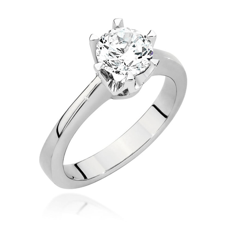 Pierścionek W220B Diament 1,00ct białe złoto