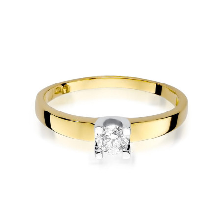 Pierścionek W225B Diament 0,30ct żółte złoto